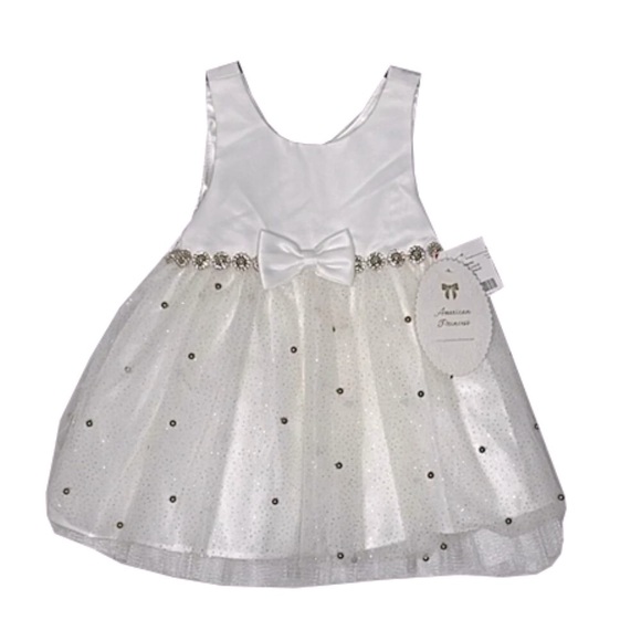 ❤️ 🆕 AMERICAN PRINCESS Candle Gold Baby Dress Size 18 months - Picture 1 of 5
